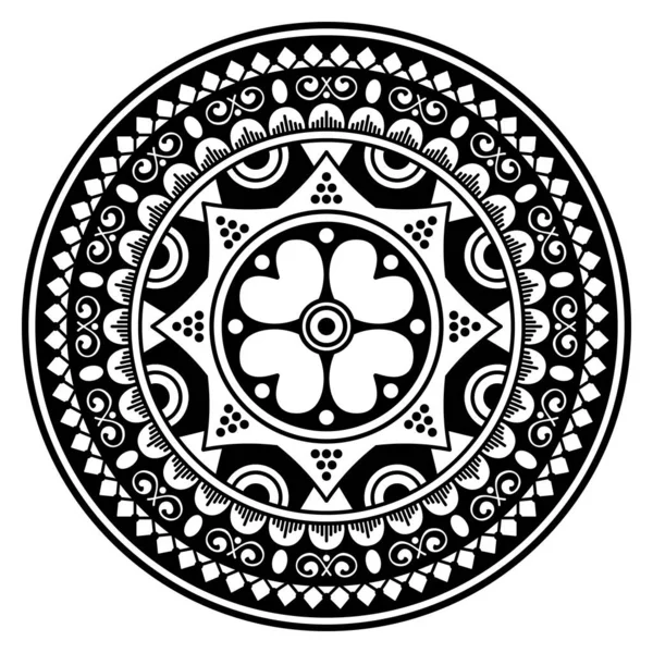 Ethnische Mandala Ornament Arabische Pakistanische Marokkanische Türkische Indische Spanische Motive — Stockvektor