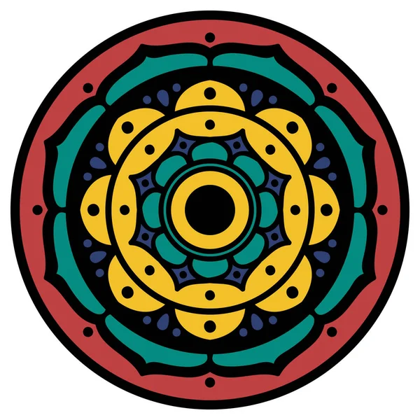 Etnische Mandala Ornament Arabisch Pakistan Marokkaanse Turkse Indiase Spanje Motieven — Stockvector