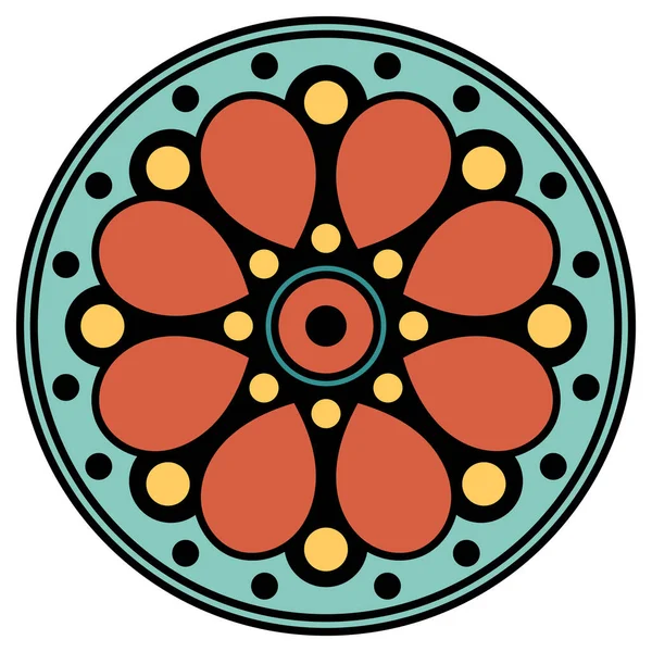 Ethnic Mandala Ornament Arabic Pakistan Moroccan Turkish Indian Spain Motifs — Stock Vector