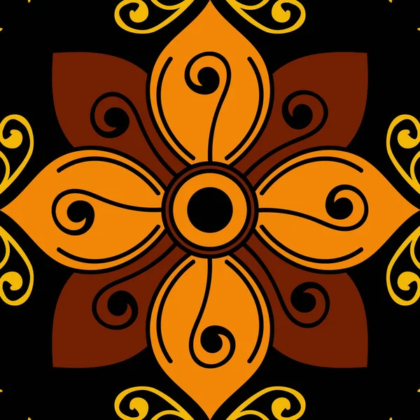 Ornement Ethnique Mandala Arabe Pakistan Maroc Turquie Inde Espagne Motifs — Image vectorielle