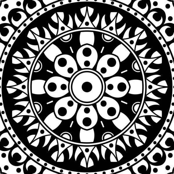 Ethnische Mandala Ornament Arabische Pakistanische Marokkanische Türkische Indische Spanische Motive — Stockvektor