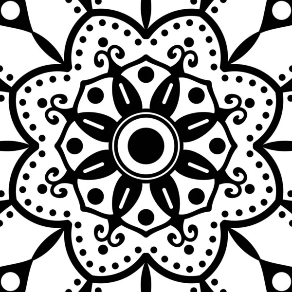 Ornement Ethnique Mandala Arabe Pakistan Maroc Turquie Inde Espagne Motifs — Image vectorielle