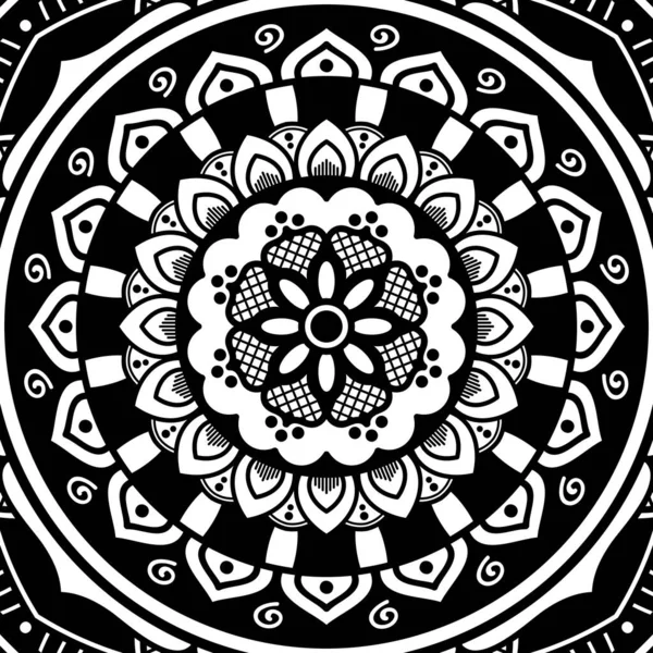 Etnický Mandala Ornament Arabské Pákistánské Marocké Turecké Indické Španělské Motivy — Stockový vektor