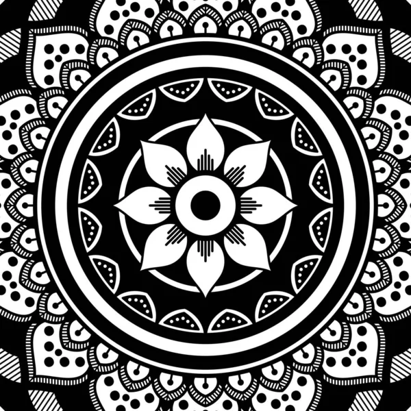 Ethnische Mandala Ornament Arabische Pakistanische Marokkanische Türkische Indische Spanische Motive — Stockvektor