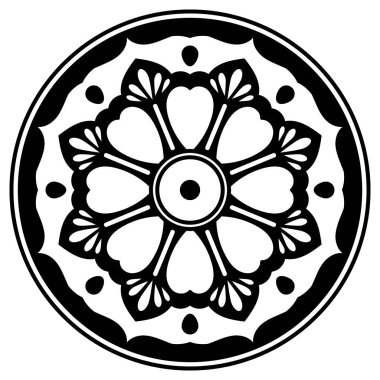 Etnik Mandala Süslemesi. Arapça, Pakistan, Fas, Türkçe, Hindistan, İspanya motifleri. Vektör illüstrasyonu