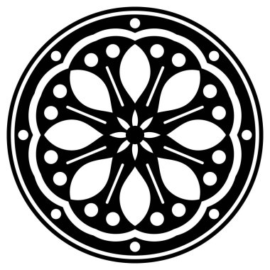 Etnik Mandala Süslemesi. Arapça, Pakistan, Fas, Türkçe, Hindistan, İspanya motifleri. Vektör illüstrasyonu