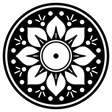 Etnik Mandala Süslemesi. Arapça, Pakistan, Fas, Türkçe, Hindistan, İspanya motifleri. Vektör illüstrasyonu