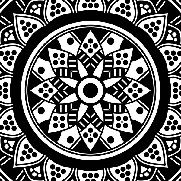 民族曼荼羅の装飾品 アラビア パキスタン モロッコ トルコ インド スペインのモチーフ ベクターイラスト — ストックベクタ