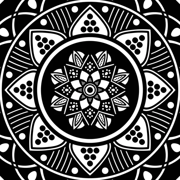 Ornement Ethnique Mandala Arabe Pakistan Maroc Turquie Inde Espagne Motifs — Image vectorielle