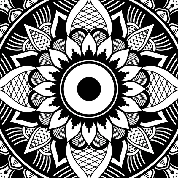 Ornement Ethnique Mandala Arabe Pakistan Maroc Turquie Inde Espagne Motifs — Image vectorielle