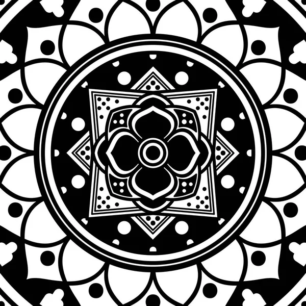 Ethnische Mandala Ornament Arabische Pakistanische Marokkanische Türkische Indische Spanische Motive — Stockvektor