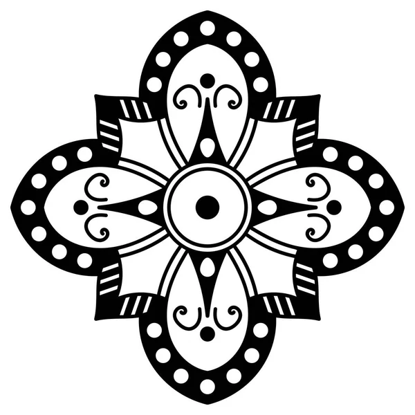 Ornamento Etnico Mandala Motivi Arabi Pakistani Marocchini Turchi Indiani Spagnoli — Vettoriale Stock