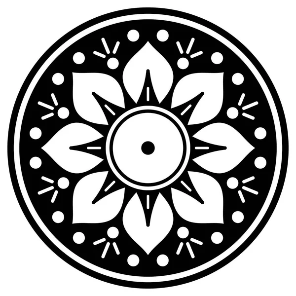 Etnický Mandala Ornament Arabské Pákistánské Marocké Turecké Indické Španělské Motivy — Stockový vektor