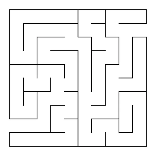 Abstraktes Labyrinth Mit Ein Und Ausgang Illustration Des Vektorlabyrinths — Stockvektor