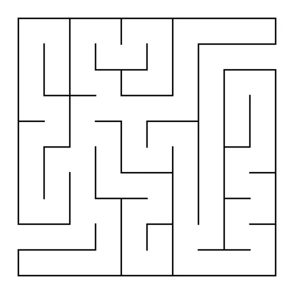 Abstraktní Bludiště Vstupem Výstupem Vektorový Labyrint Ilustrace — Stockový vektor