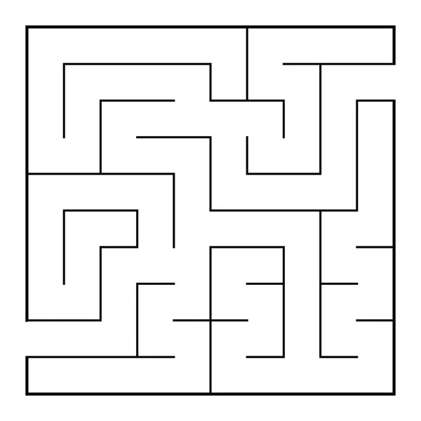 Abstract Maze Labyrinth Entry Exit Vector Labyrinth Illustration — Stock Vector