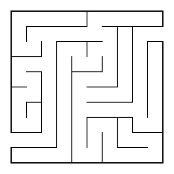 Abstract Maze Labyrinth Entry Exit Vector Labyrinth Illustration — Stock Vector