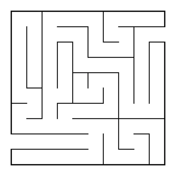 Abstract Maze Labyrinth Entry Exit Vector Labyrinth Illustration — Stock Vector