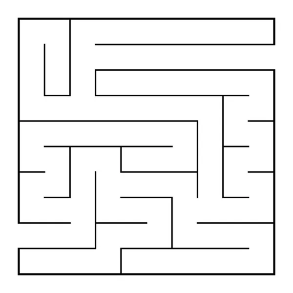 Abstraktní Bludiště Vstupem Výstupem Vektorový Labyrint Ilustrace — Stockový vektor