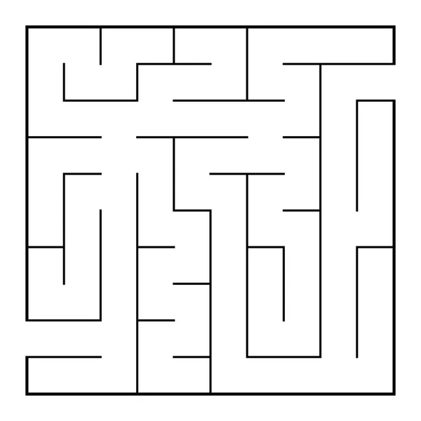 Labyrinthe Labyrinthe Abstrait Avec Entrée Sortie Illustration Labyrinthe Vectoriel — Image vectorielle