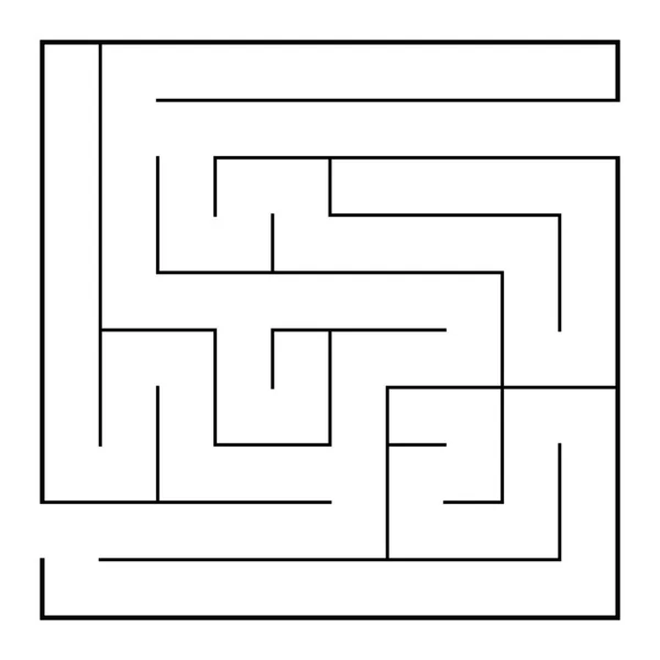 Abstraktes Labyrinth Mit Ein Und Ausgang Illustration Des Vektorlabyrinths — Stockvektor