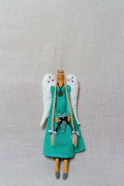 Brinquedos têxteis feitos à mão - Anjo — Fotografia de Stock