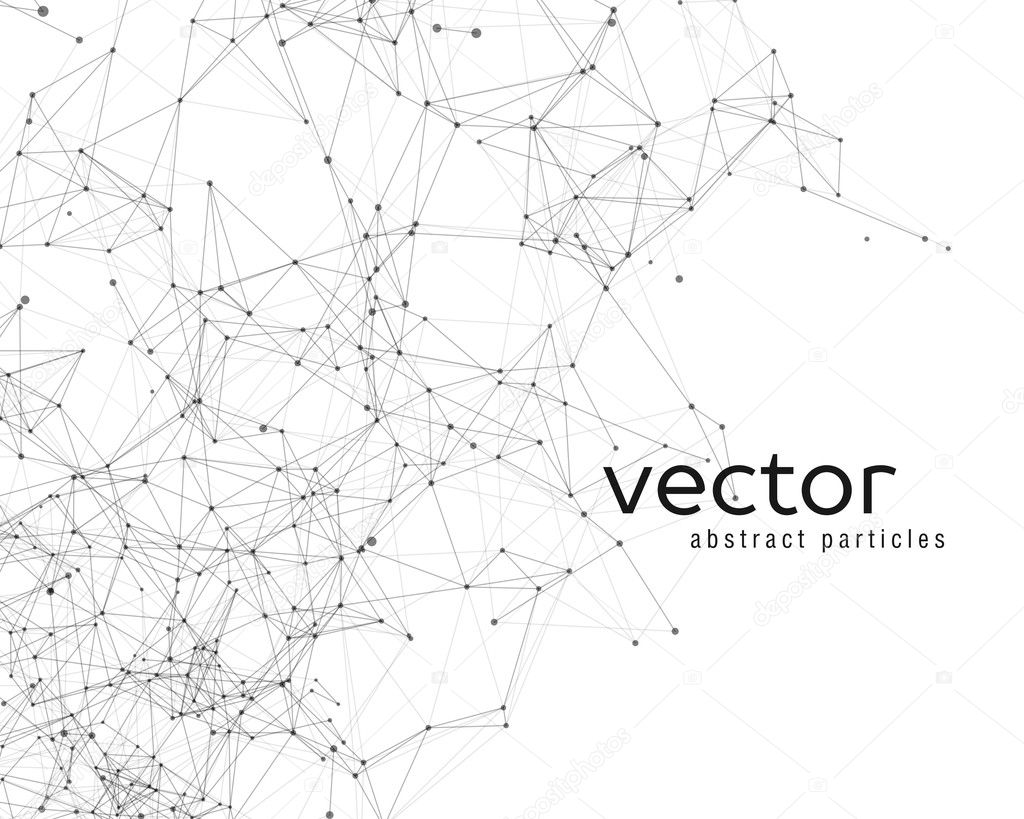 Vector background with abstract particles.
