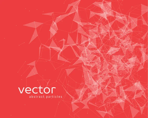 Векторный фон с абстрактными частицами . — стоковый вектор