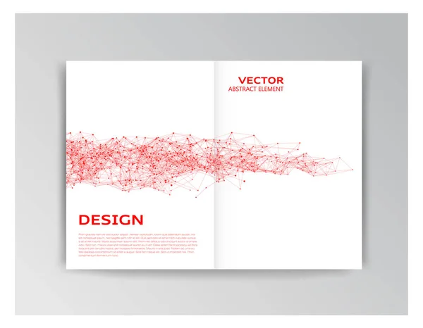 Vorlage für Broschüre mit abstrakten Elementen — Stockvektor