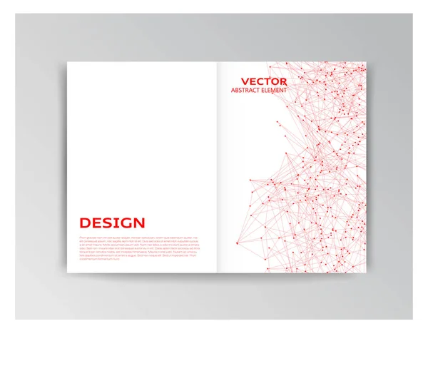 Vorlage für Broschüre mit abstrakten Elementen — Stockvektor