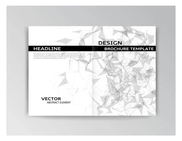 Template of brochure with abstract elements — Stock Vector