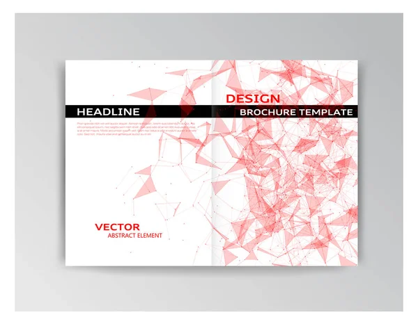 Sjabloon voor brochure met abstracte elementen — Stockvector