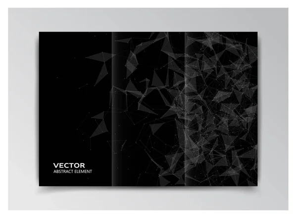 Шаблон буклета с абстрактными элементами — стоковый вектор