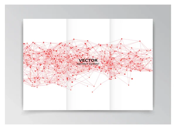 Modello di opuscolo con elementi astratti — Vettoriale Stock