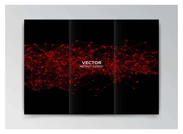 Plantilla de folleto con elementos abstractos — Vector de stock