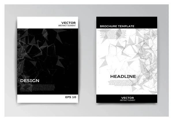 Šablona brožury s abstraktní prvky — Stockový vektor