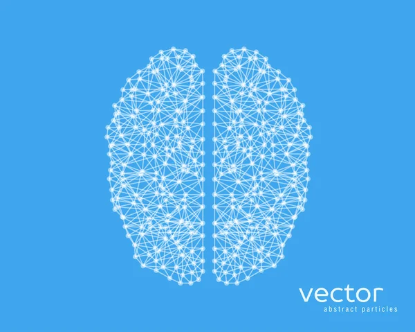 Abstract vector illustration of brain. — Stock Vector