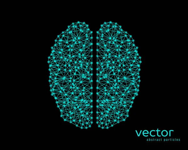 Abstract vector illustration of brain. — Stock Vector