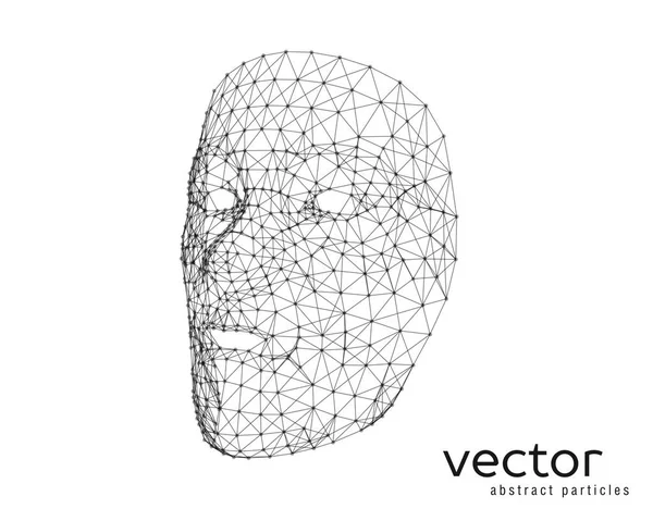 Ilustração vetorial do rosto humano — Vetor de Stock