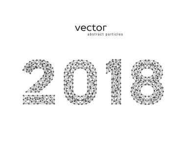 Soyut vactor illüstrasyon sayının 2018.