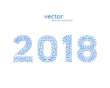 Soyut vactor illüstrasyon sayının 2018.