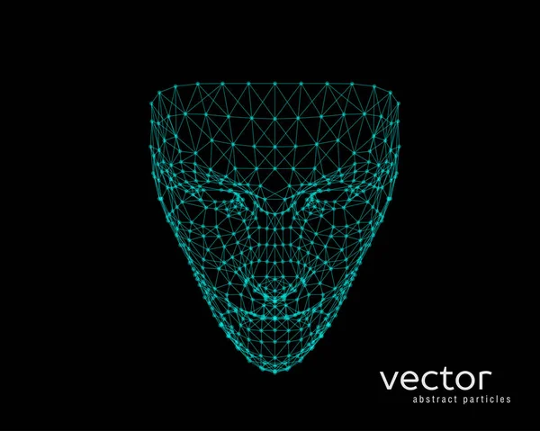 Vectorillustratie van menselijk gezicht — Stockvector