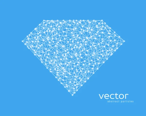 Ilustración abstracta del vector del diamante . — Vector de stock