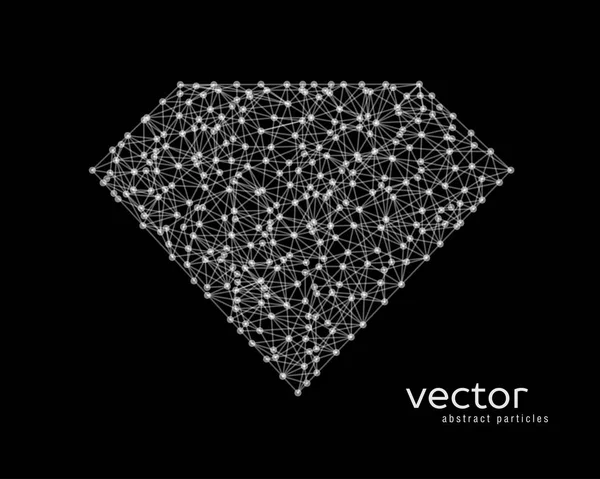 Ilustração vetorial abstrata de diamante . — Vetor de Stock