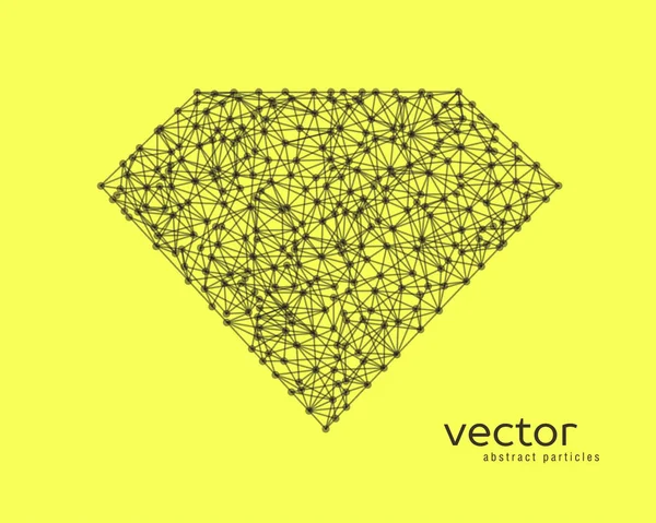 Illustration vectorielle abstraite du diamant . — Image vectorielle