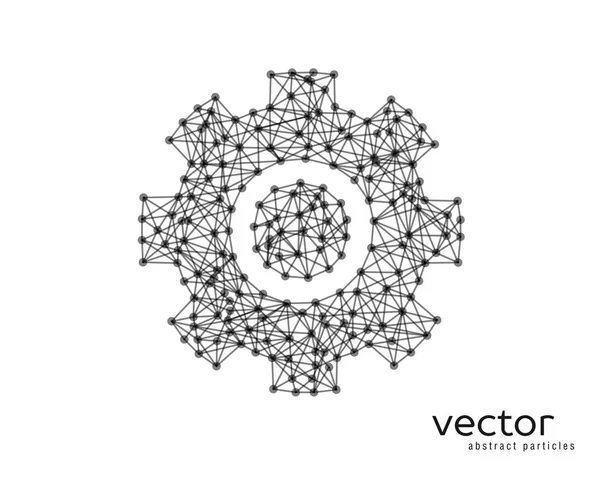 Ilustración abstracta de vectores de engranajes . — Vector de stock