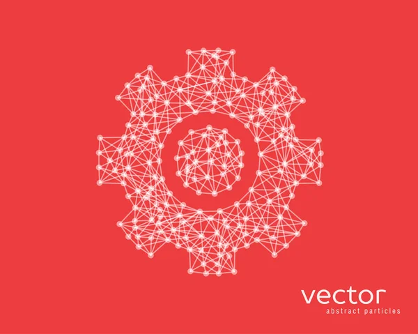 Ilustración abstracta de vectores de engranajes . — Vector de stock