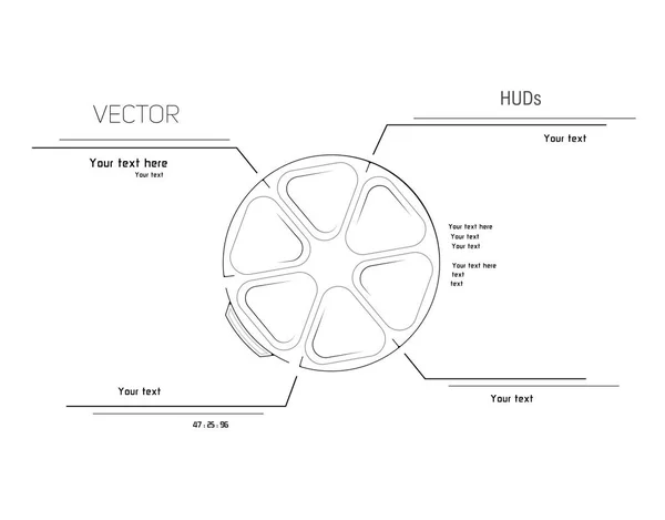 Infográficos futuristas como display head-up . — Vetor de Stock