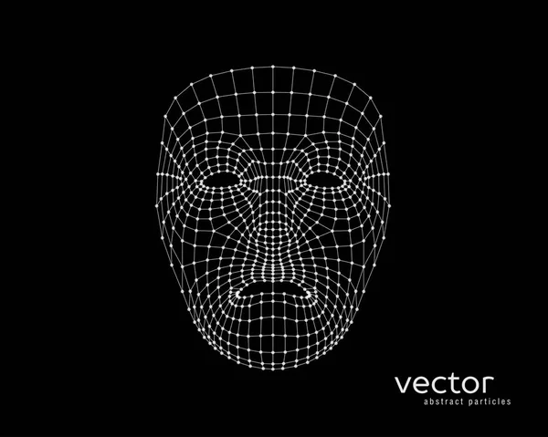 Illustration vectorielle abstraite du visage humain . — Image vectorielle