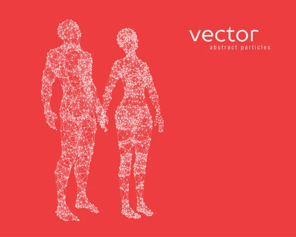 Abstrakte Vektorillustration des Paares. — Stockvektor